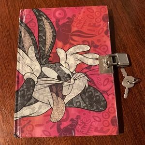 Bugs Bunny Locking Diary Looney Tunes Warner Brothers vtg 2000 # 17660 BugsBunny